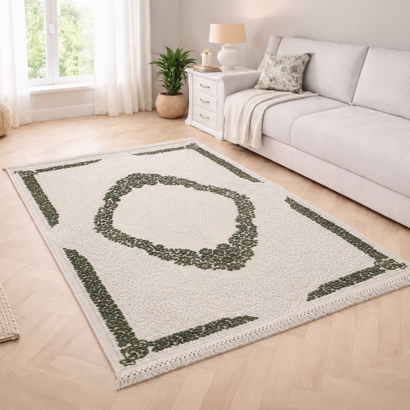 Blossom Rug White Grey 80x120