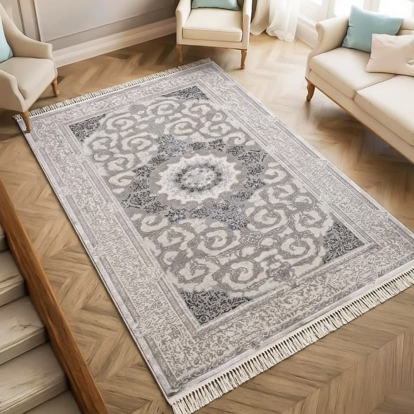 Sihir White Grey Carpet 120x180cm