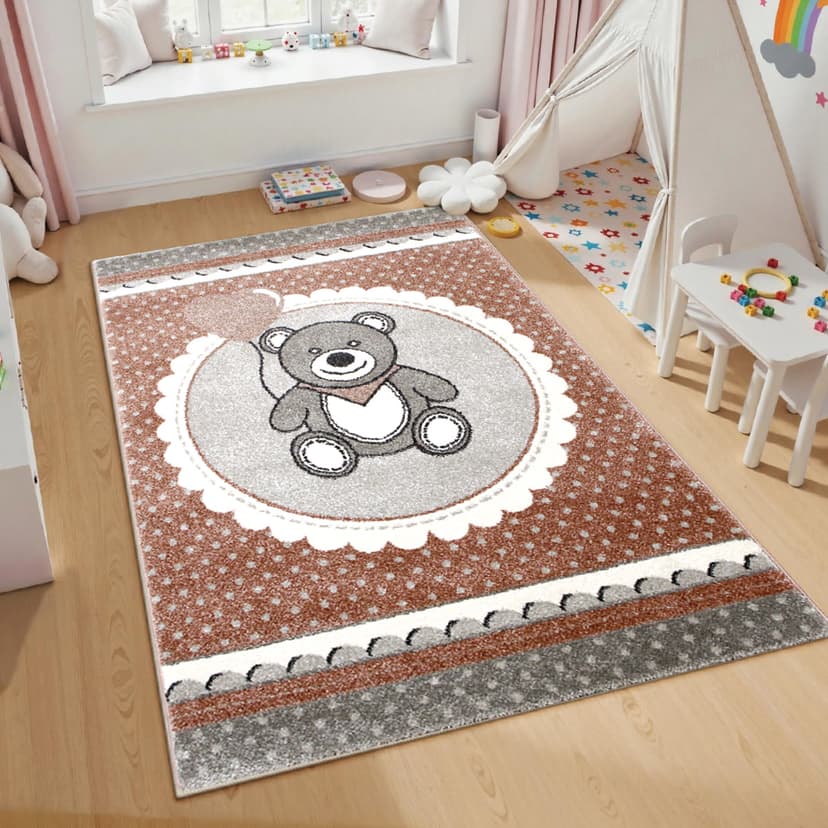 Fuly 8714A Pink/Grey Carpet 100x150cm