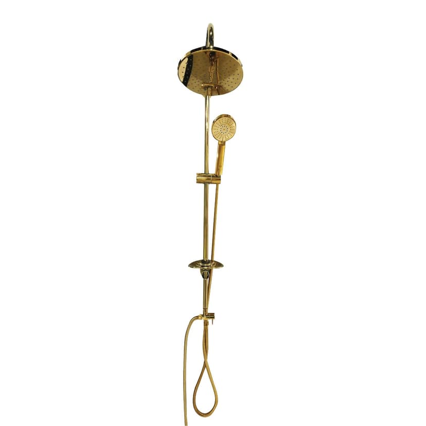 Gold Round Tall System Shower Set