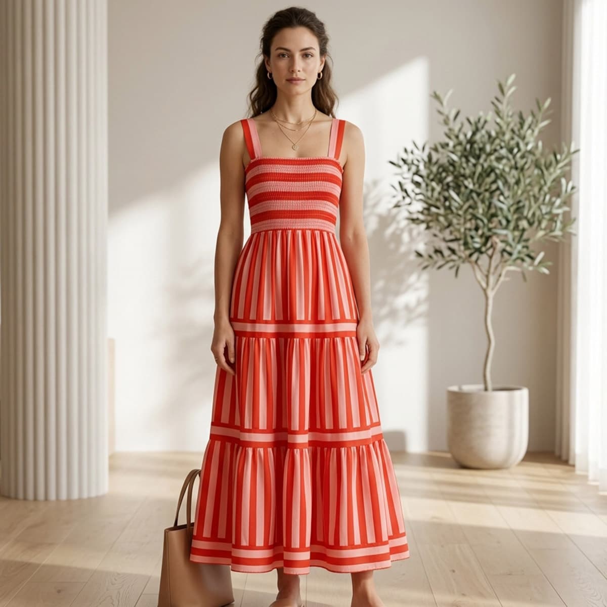 Ladies Casual Long Sleeveless Dress