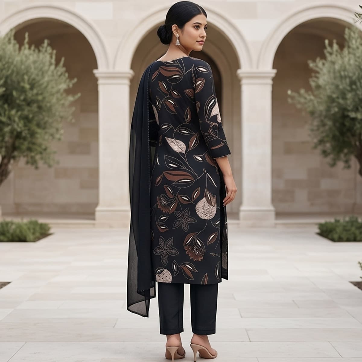 Ready Made Chiffon Ankle Length Set 3 Piece