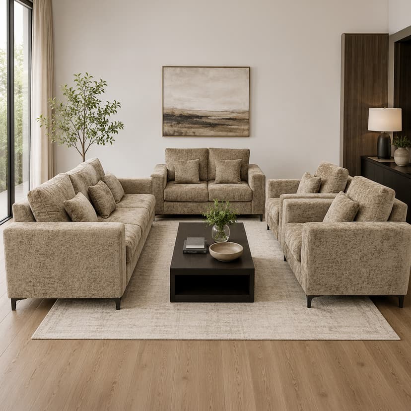 Chicago Modern Sofa Set 3+2+1+1