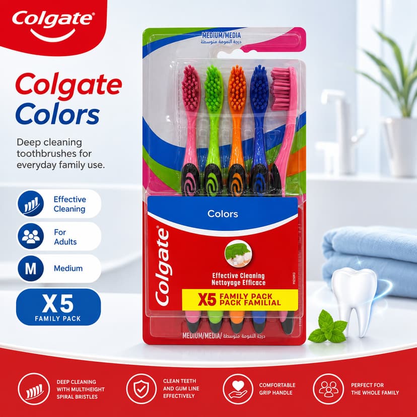 Colgate Toothbrush Colors 5pcs