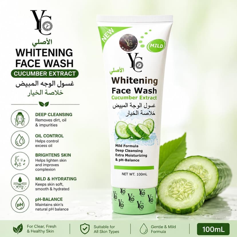 Whitening Face Wash Cucumber Extract 100ml